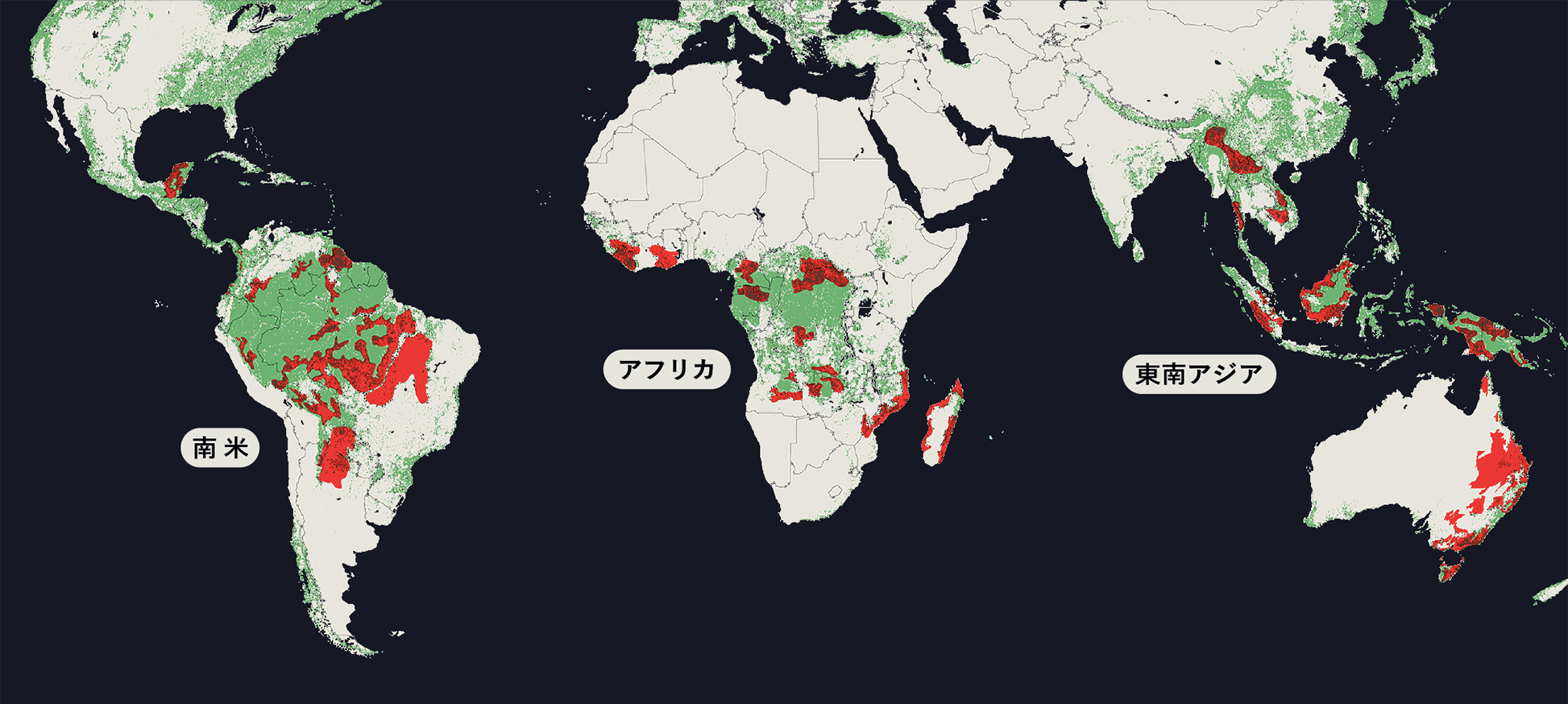 南米 アフリカ 東南アジア